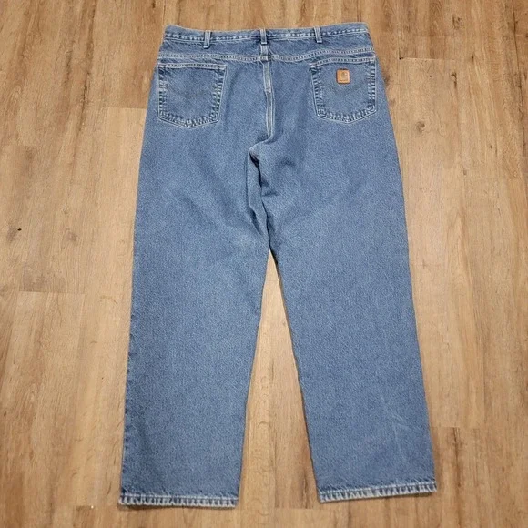 Carhartt Flannel Lined Jeans Men's 42 X 32 B21 DST Relaxed Fit Work Wear - Picture 3 of 8